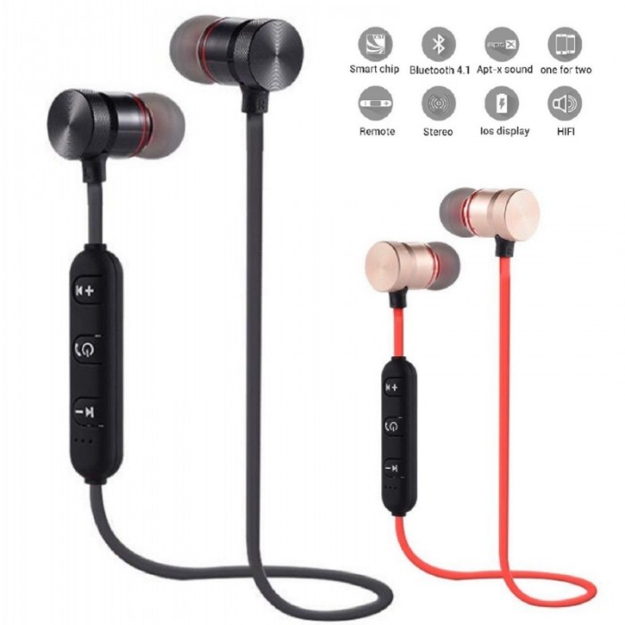 Original Metal Magnetic Sports Bluetooth Headset With Microphone